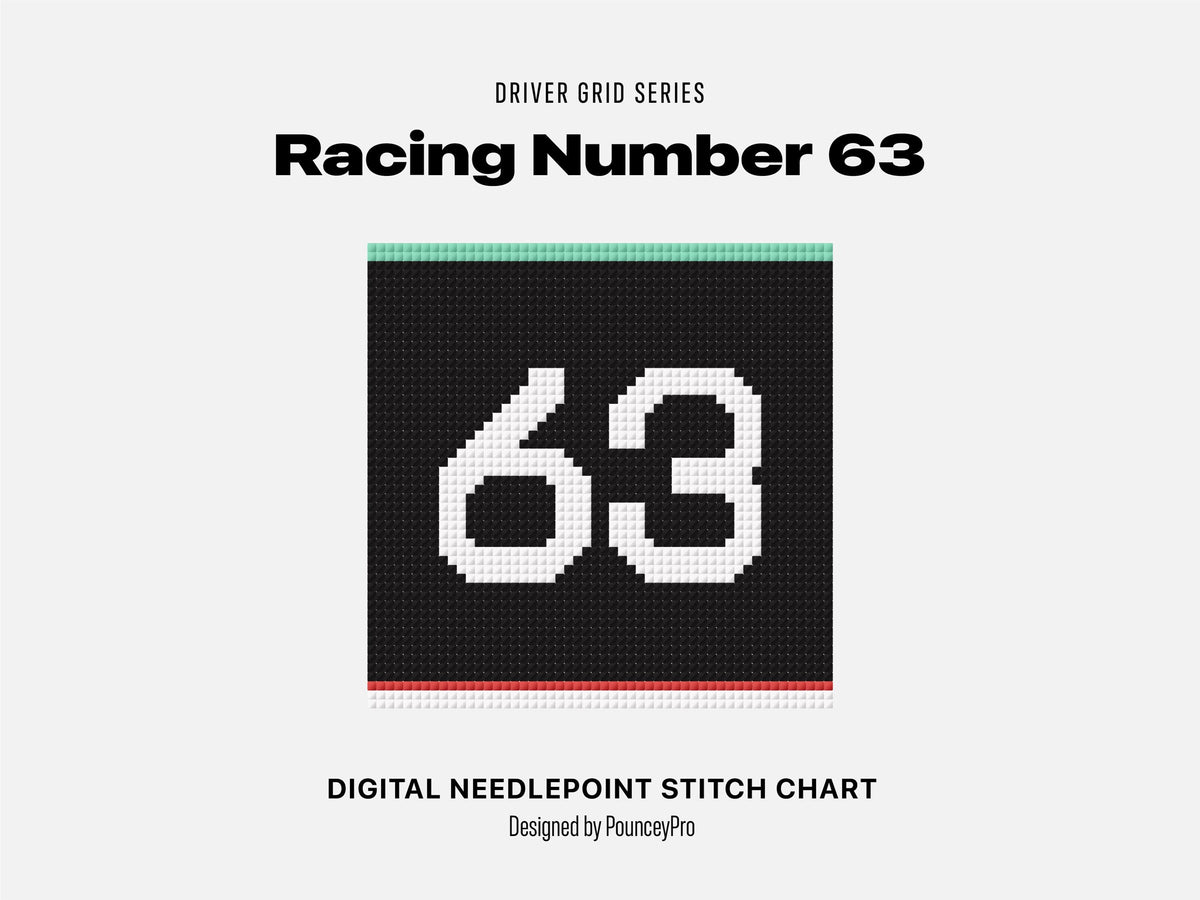 Racing Number 63 Digital Chart, 13 Mesh