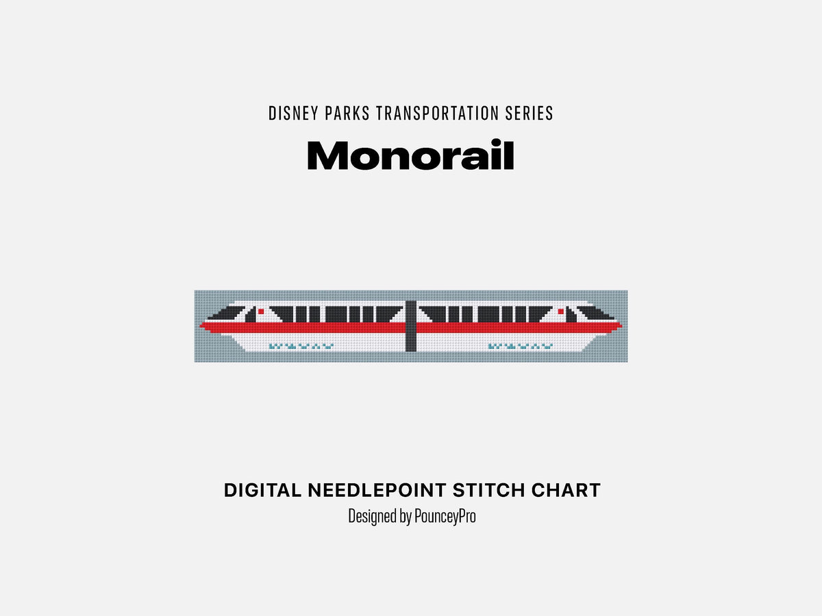 Theme Park Monorail Digital Chart, 18 Mesh